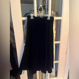 Vintage 40s black velvet swing skirt